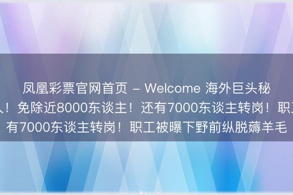 凤凰彩票官网首页 - Welcome 海外巨头秘书：本周运转新一轮裁人！免除近8000东谈主！还有7000东谈主转岗！职工被曝下野前纵脱薅羊毛