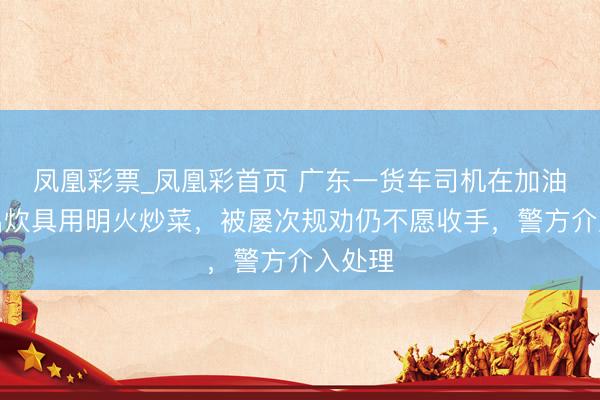 凤凰彩票_凤凰彩首页 广东一货车司机在加油站拿出炊具用明火炒菜，被屡次规劝仍不愿收手，警方介入处理
