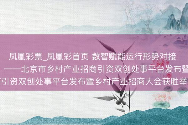 凤凰彩票_凤凰彩首页 数智赋能运行形势对接 机制立异引颈产业发展  ——北京市乡村产业招商引资双创处事平台发布暨乡村产业招商大会获胜举办